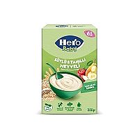 غذای کمکی هشت غله با شیر و سیب و موز و گلابی هرو بیبی Herobaby
