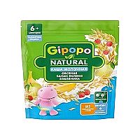 غذای کمکی جو دوسر با سیب و موز و توت فرنگی گیپوپو Gipopo